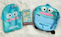 ​【新品タグ付】サンリオ ハンギョドン リュック 収納バッグ ポーチ 3点セッ卜のサムネイル