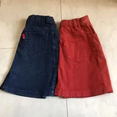 ユニクロ　女の子　デニムスカート2枚セット　130㌢