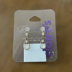 クレアーズ Claire's ピアス ドロップ ストーン ゴールドカラー
