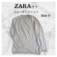 【ZARA】ザラ 金ボタン薄手クルーネックニット M