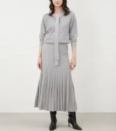 Mila Owen ミラオーウェン セットアップ ニット ボウタイ スカート 0