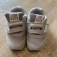 美品12.５#ニューバランス#ベビー#スニーカー#９９６#グレー
