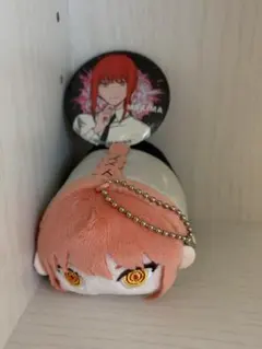 チェンソーマン　マキマ　ぽてマスぬいぐるみと缶バッチ