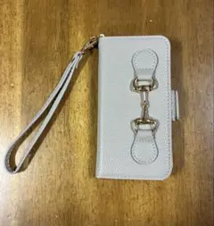 グレー フリップケース iPhone用