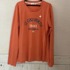 le coq sportif オレンジ ロングスリーブTシャツ