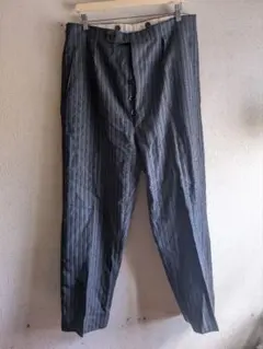 50s ユーロ古着　ストライプ　グレー　ブラック　トラウザー　ビンテージ　古着