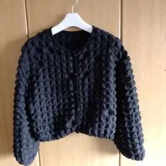 最終価格ほぼ未使用春物長袖ショート丈トップス　Lサイズ