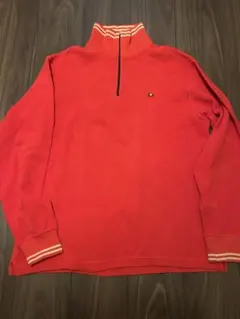 ellesse 赤 ハーフジップセーター