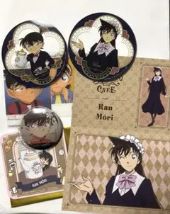 名探偵コナン 隻眼の残像 コナンカフェ コースター 毛利蘭 江戸川コナンセット