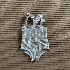 H&M 花柄フリル付きワンピース水着　80-90 9-12m
