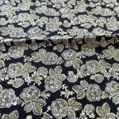 ネイビー 花柄 54×70cm