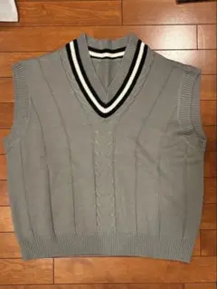 SHEIN グレー ニットベスト Mサイズ