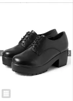 厚底レースアップシューズICi234］ カラー：ブラック（PU）