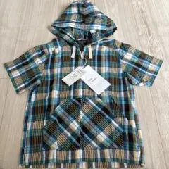 新品　コムサイズム　フード　シャツ　ZIP 羽織り
