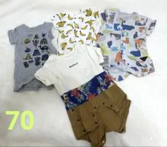 ベビー服 ロンパース 4点セット まとめ売り　アンパサンド・ブリーズ　70サイズ
