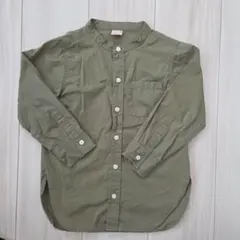 petit main 長袖シャツ 110cm カーキ色
