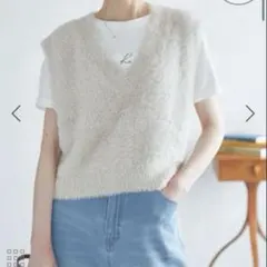 ロペピクニック　ショートフェザーニットベスト