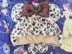 ミニー ファンキャップ　レオパード　ヒョウ柄　ブラウン ディズニー