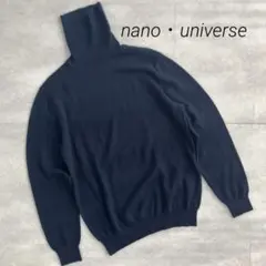 美品❣️ナノユニバース ウール　タートルネック ニット L ネイビー 紺　メンズ