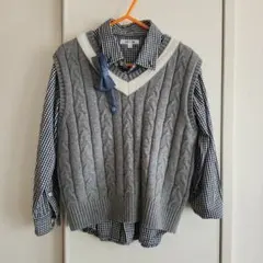 B:MING by BEAMS ケーブルニットベスト 120