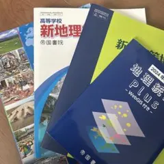 高校地理4点セット 新地理総合 新詳高騰地図 地理統計plus 新地理資料