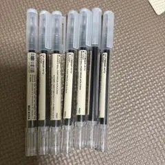 【7本】無印良品　こすって消せるボールペン　0.5黒