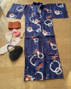 金魚模様 浴衣・帯セット
