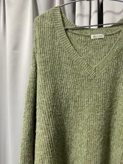 【美品】ニット グリーン 緑 ゆるダボ