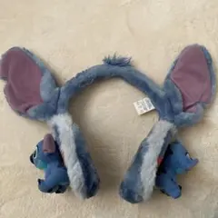 【廃盤品】スティッチ　イヤマフ　マスコット付き　ディズニーランド　カチューシャ