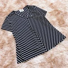 Arnold Palmer（2）ボーダー 半袖Tシャツ コットン100% 傘ロゴ