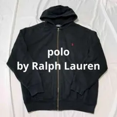 古着　Ralph Lauren フルジップパーカー ブラック　XL T
