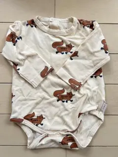 TINY COTTONS キツネプリントロンパース 6M