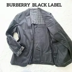 バーバリー・ブラックレーベル テーラードジャケット 黒 L 袖口ノバチェック