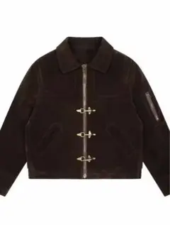 秋シーズンメンズショートジャケット新しい中国風ジッパースエード風