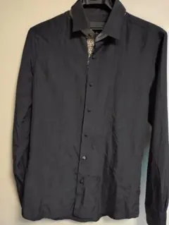 松*樹様 ナノ・ユニバース　花柄 長袖シャツ　黒