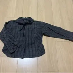 COMME CA ISM チェック柄長袖シャツ 100A