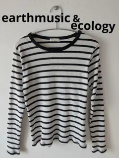 earth music & ecology 長袖リブトップスSIZEＬ
