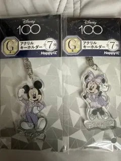 Disney 100 ミッキー ミニーアクリルキーホルダーのサムネイル