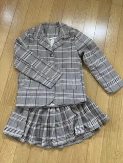 チェック柄 ジャケットとスカートセット 140㎝