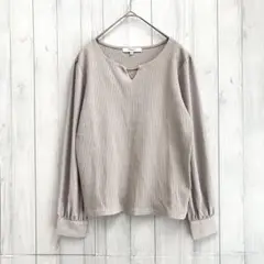 エムエフエディトリアル リブニット シフォン コンビトップス M メタルパーツ