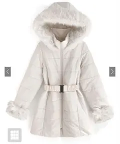 GRL ベルト付きファーダウンコート