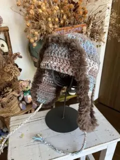 耳当て付きニット帽 ファッション小物