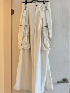 【MAISON SPECIAL】ギミック ワイド カーゴパンツ ホワイト 00のサムネイル