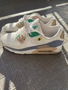 値下げNike Air Max 90 ホワイト/グレー/ベージュ/グリーン