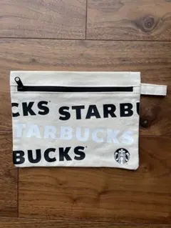 Starbucks キャンバスポーチ ロゴプリント