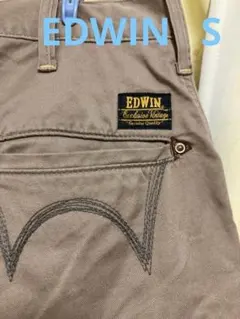 EDWIN ワークパンツ ベージュ ジッパーポケットS