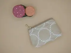 ミナペルホネン　ハンドメイド　ポーチ　タンバリン　スリーピングローズ