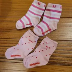 ミキハウス ベビー靴下 2足セット