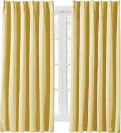 Hansleep カーテン 1級遮光 2枚組 イェロー 幅100cm丈178cm