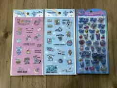 正規品 エンジェルブルーうるちゅるポップシール　キラキラシール　3枚セット